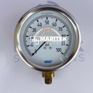 Wika 212.53 4″ Pressure Gauge 0 To 100 psi