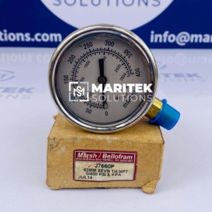 Marsh/Bellofram J7660P	63MM SEVB 1/4 NPT Pressure Gauge 0 To 400 psi & 0 To 2800 kPa