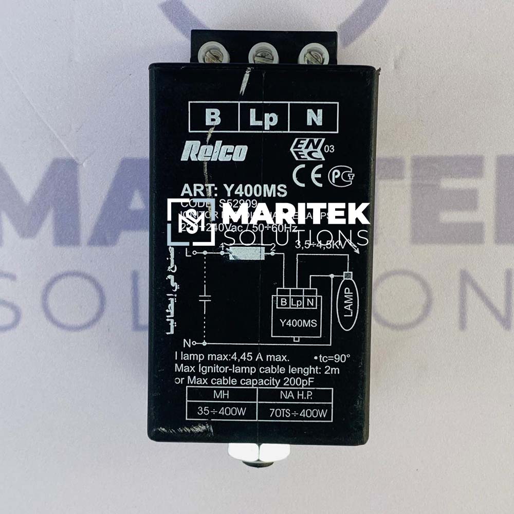 Relco Y400MS	Ignitor for discharge lamps
