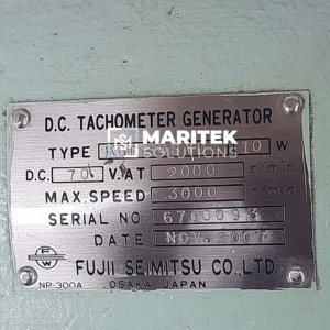 Fujii Seimitsu Co ltd KGD-08VD DC Tachometer Generator