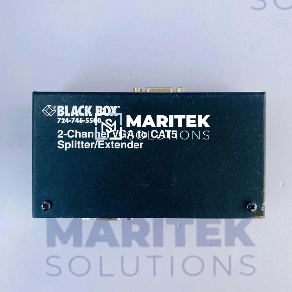 Black Box	724-746-5500	(AC600A) 2-Channel VGA to CAT5 Splitter/Extender