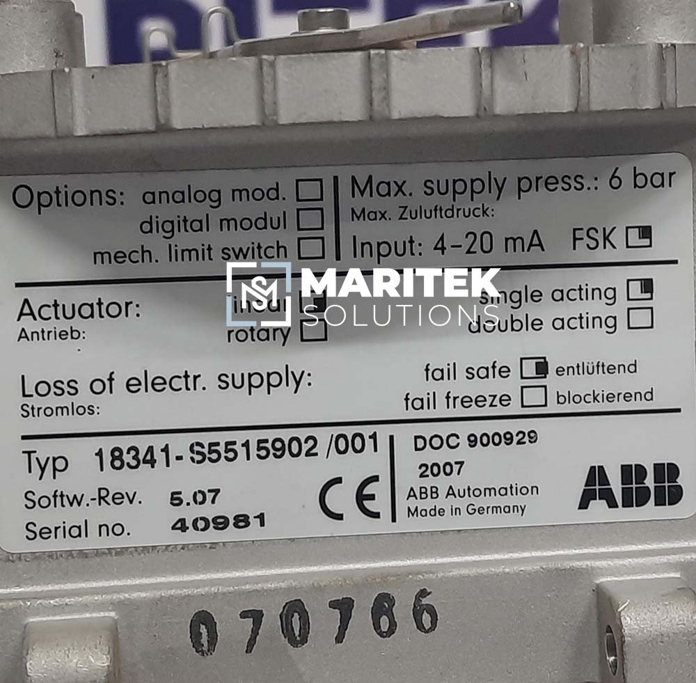 50 (3) ABB TZID18341-S5515902/001 Positioner