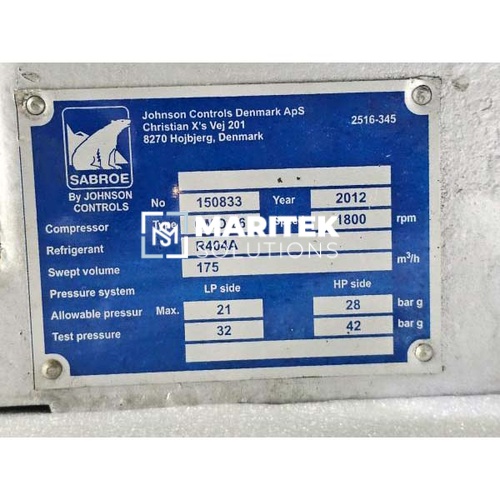 Sabroe CMO 26 Compressor