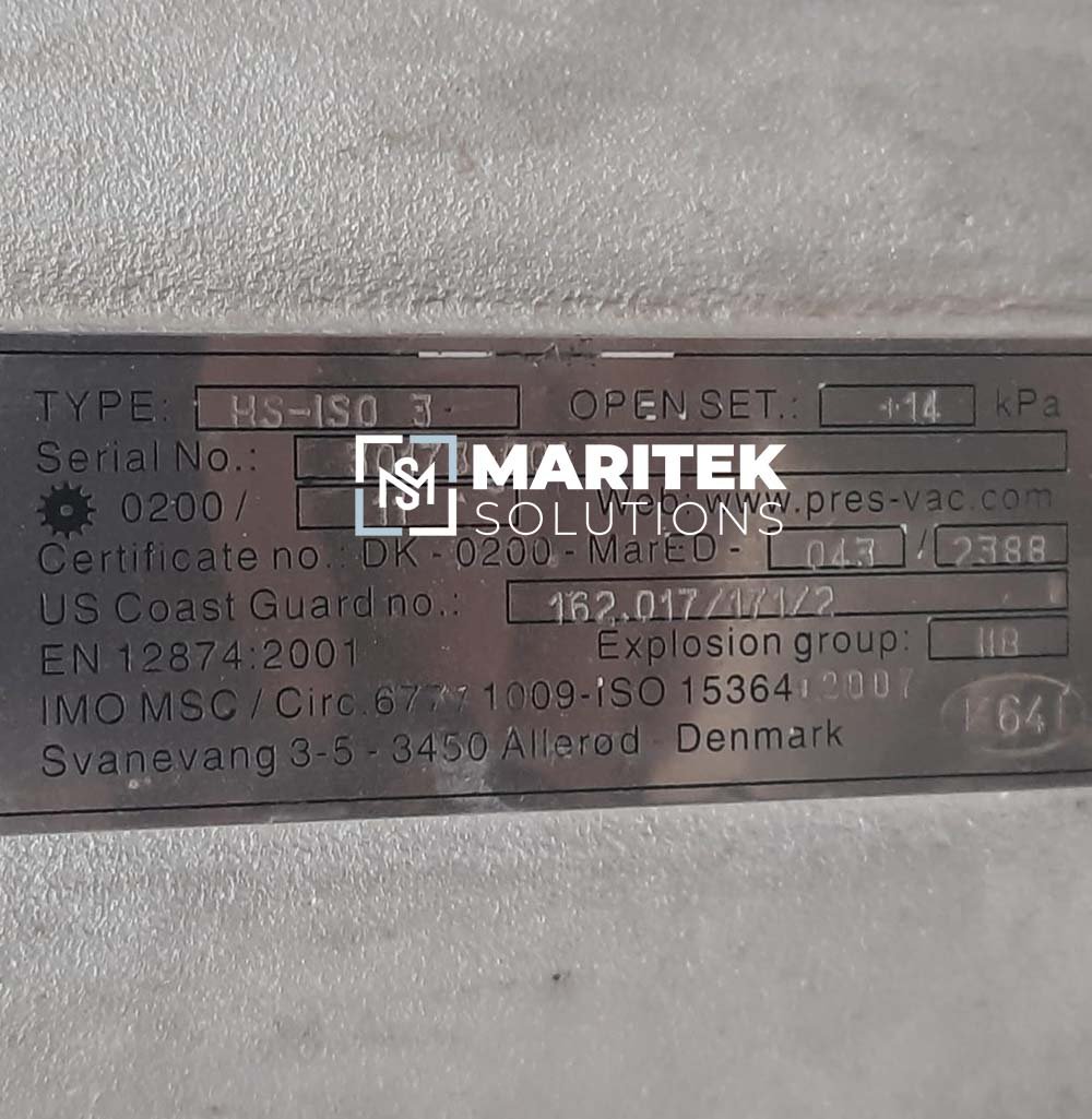 1 (2) PRES-VAC HS-ISO Vacuum Valve