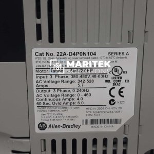 Allen-Bradley 22A-D4P0N104 Powerflex4 inverter