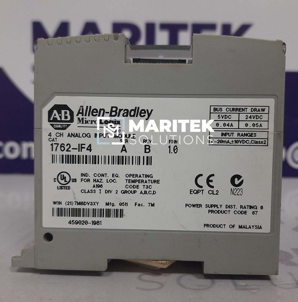 32 (2) Allen-Bradley 1762-IF4 Analog input module