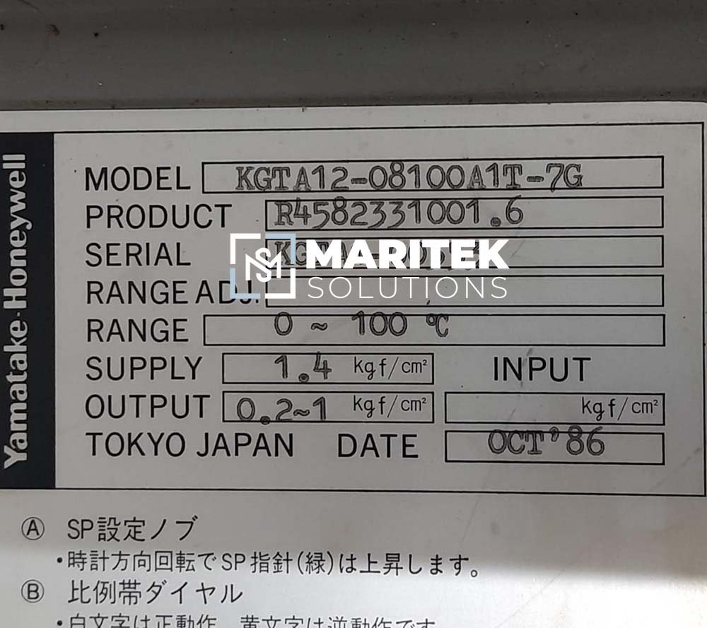 37 (5) Yamatake Honeywell KGTA12-08100A1T-7G Temperature Controller