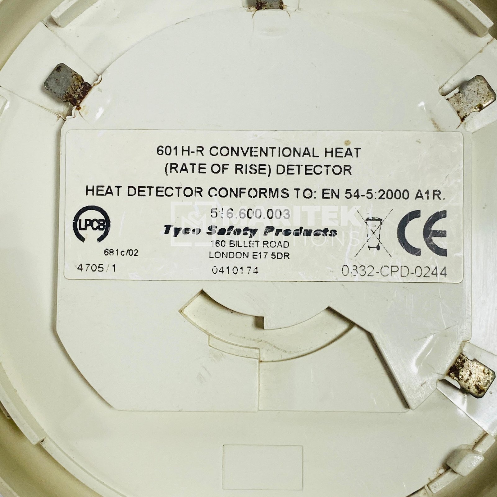 1. 601 H-R (2) Tyco 601 H-R-M Conventional heat detector
