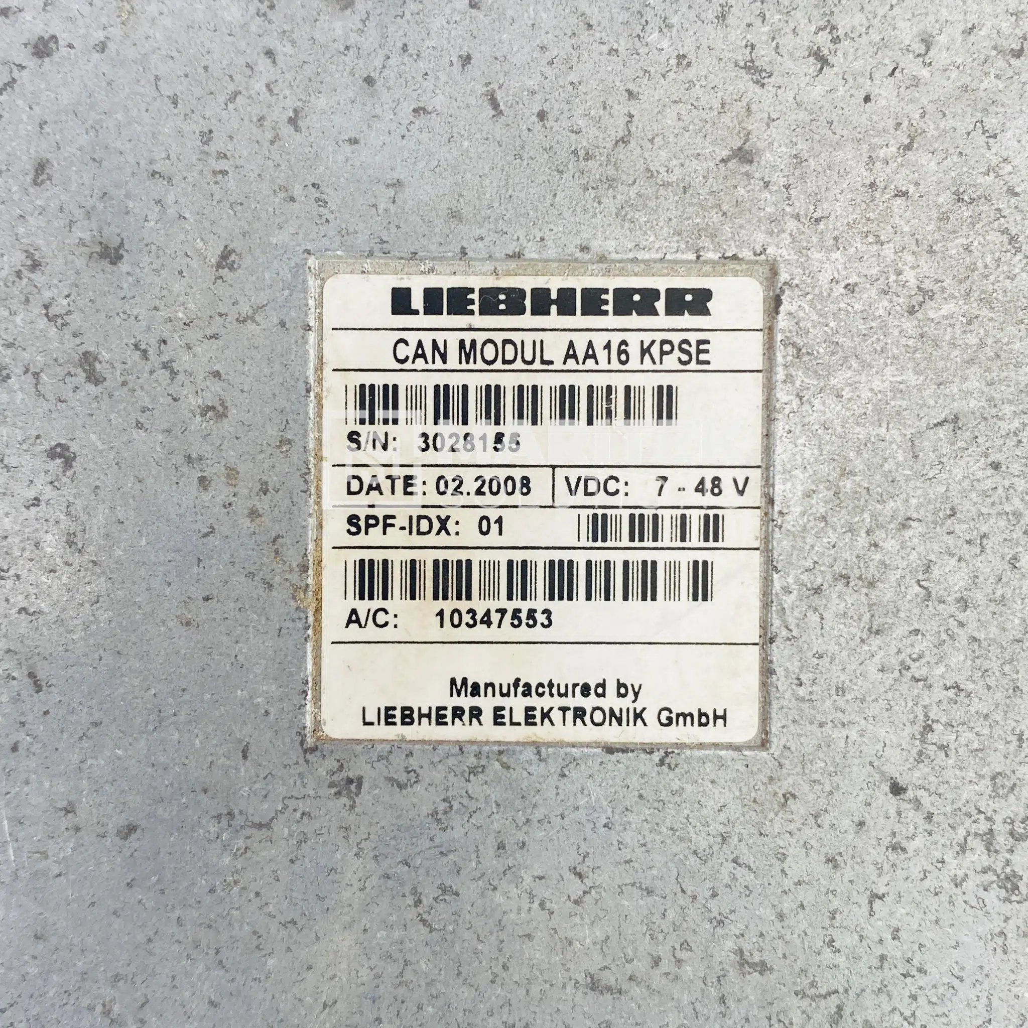 Liebherr 10347553 CAN Module AA16 KPSE