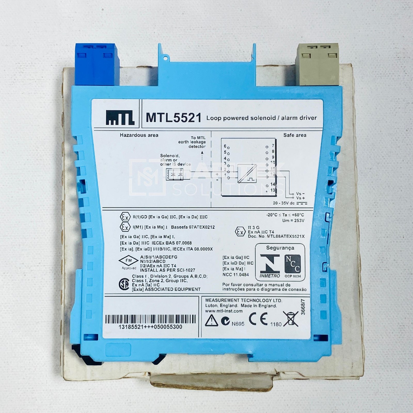 1. MTL5521 (2) MTL 5521 Loop Powered Solenoid/Alarm Driver