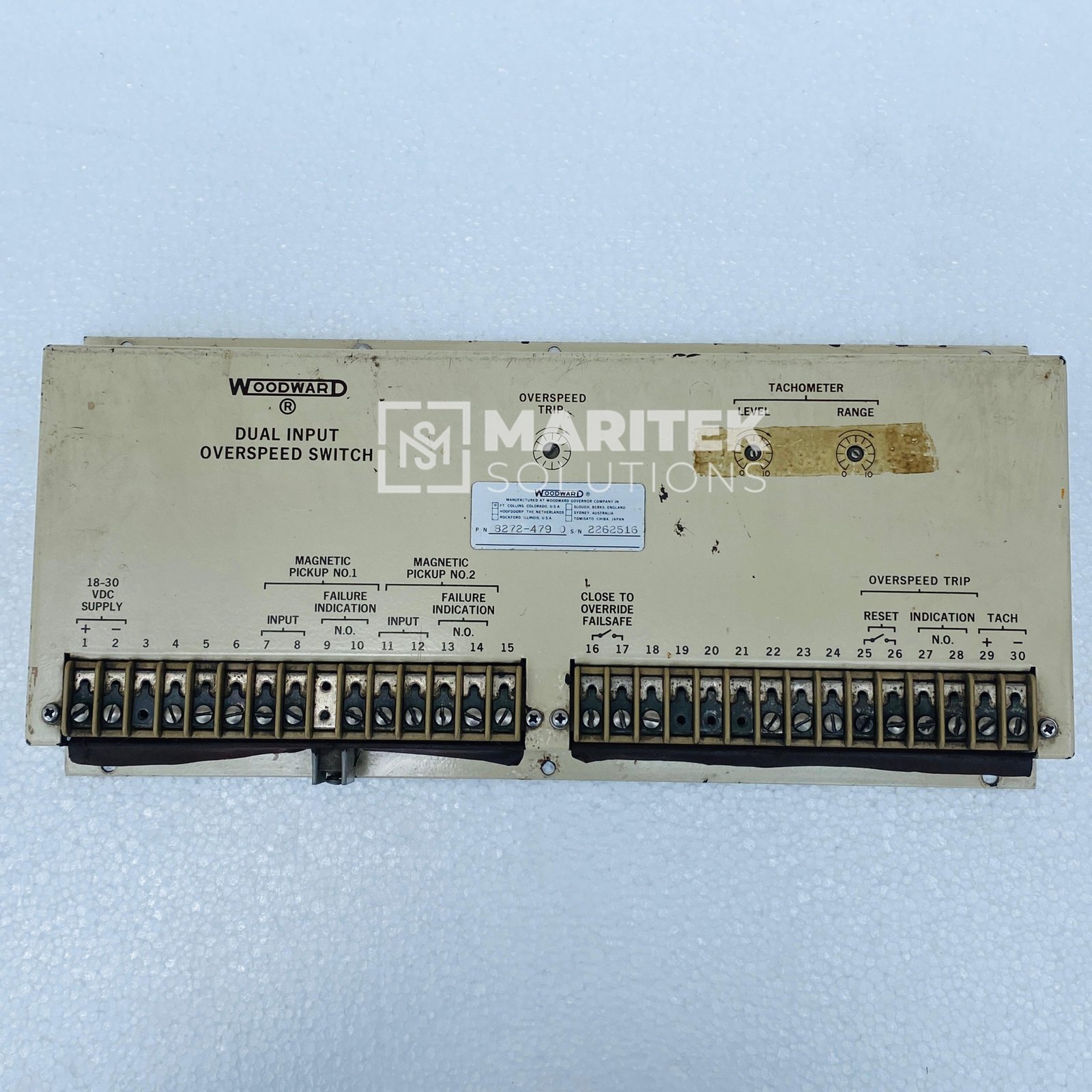 10. 8272-479 0 (1) Woodward 8272-479 Dual Input Overspeed Switch