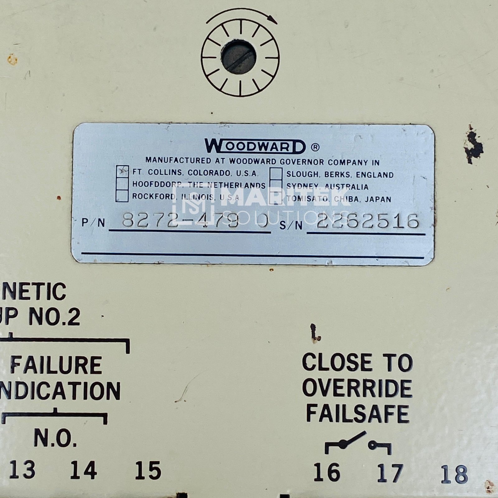 10. 8272-479 0 (5) Woodward 8272-479 Dual Input Overspeed Switch