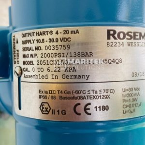 Rosemount 2051CD1A02A1BS5I1M5Q4Q8 Pressure Transmitter