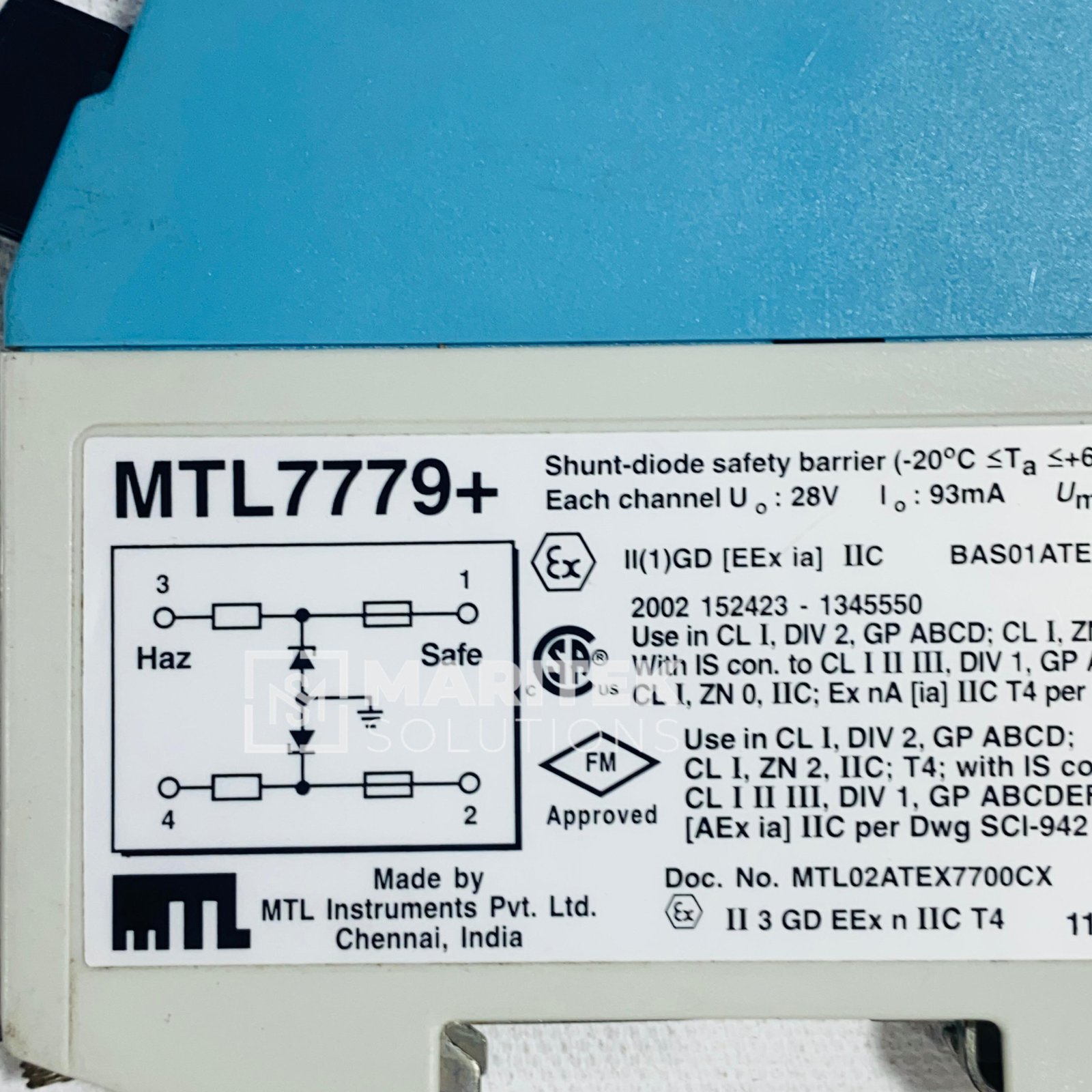 11. MTL7779+ (3) MTL 7779+ Shunt-diode safety barrier