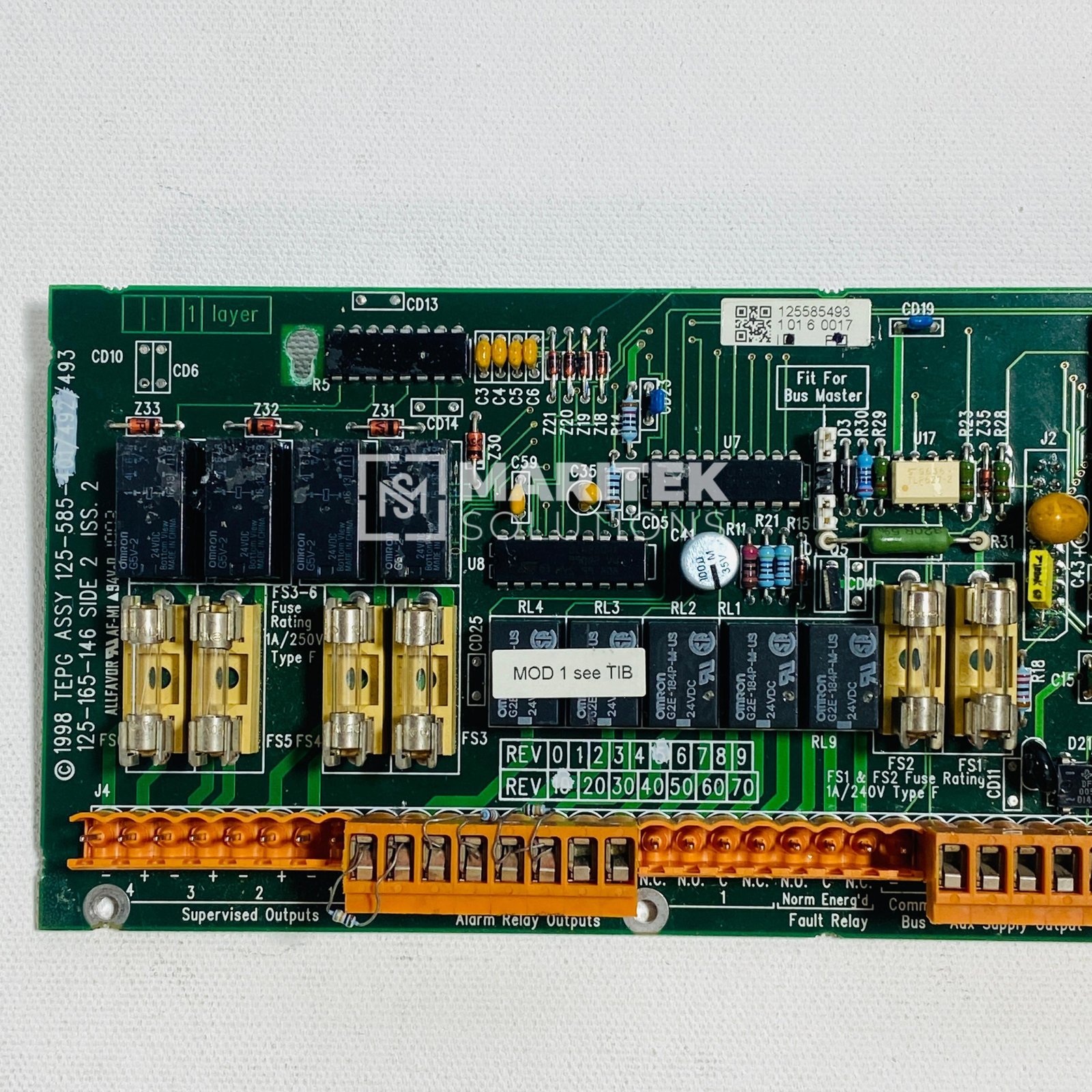 13. 125-585-401-492-493 (4) Tyco Minerva TEPG 125-585-401/492/493 Fire alarm PCB