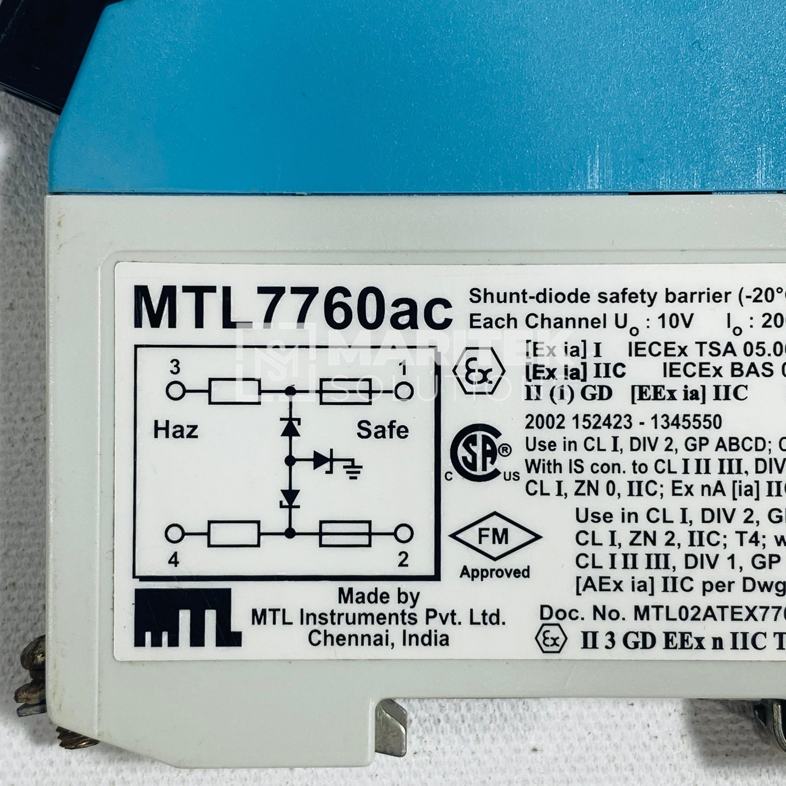 13. MTL7760ac (3) MTL 7760AC Shunt-Diode Safety Barrier