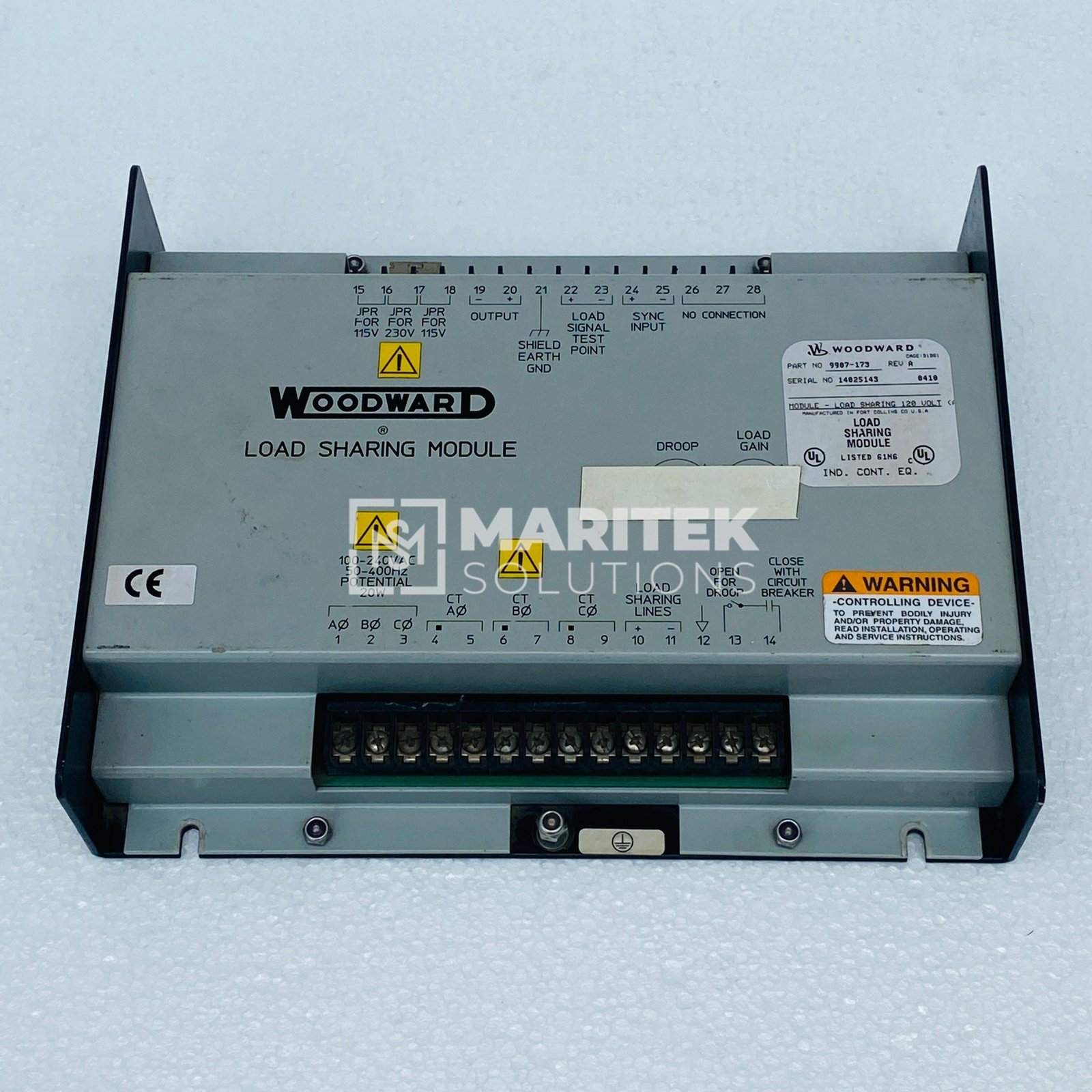 14. 9907-173 (3) Woodward 9907-173 load Sharing Module