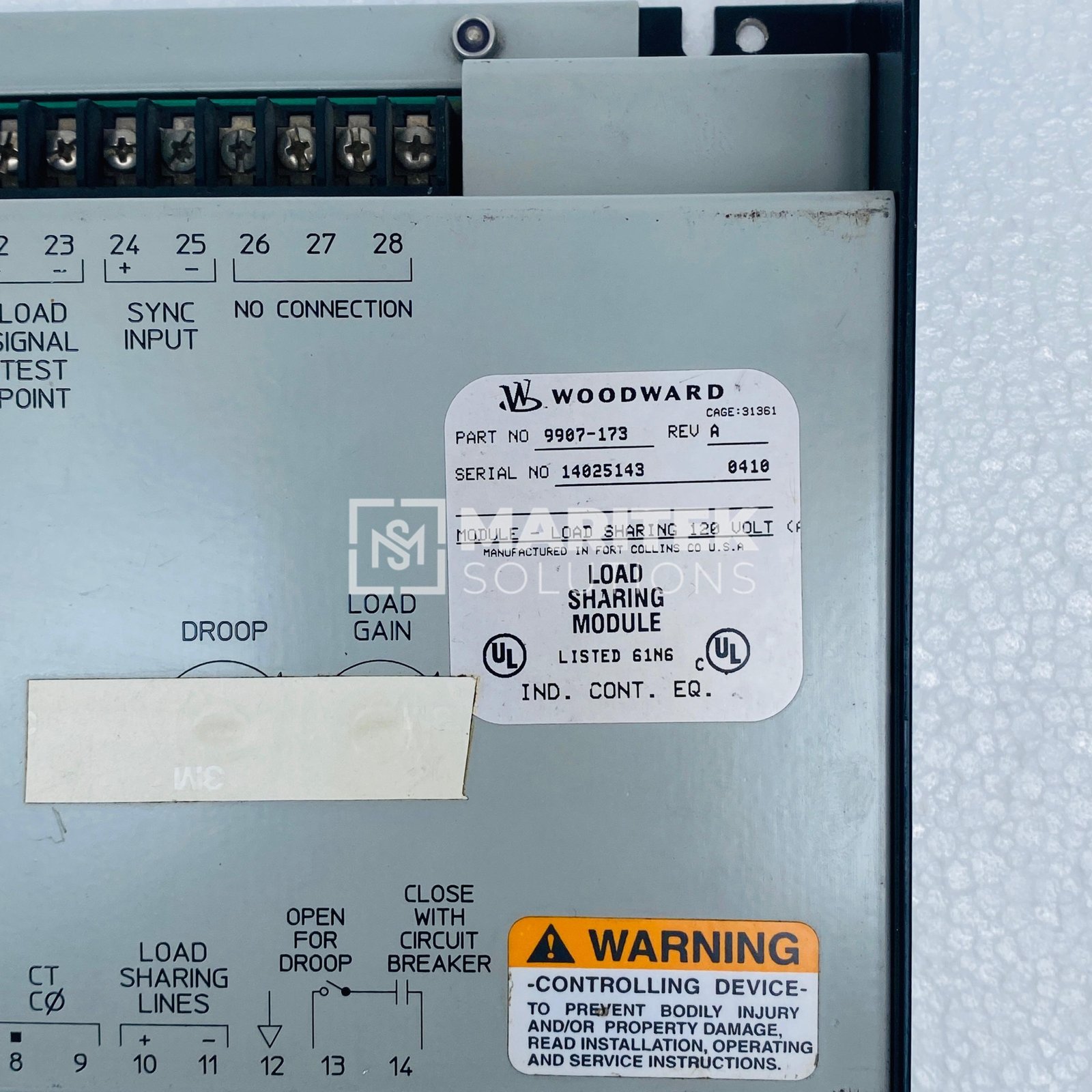 14. 9907-173 (4) Woodward 9907-173 load Sharing Module
