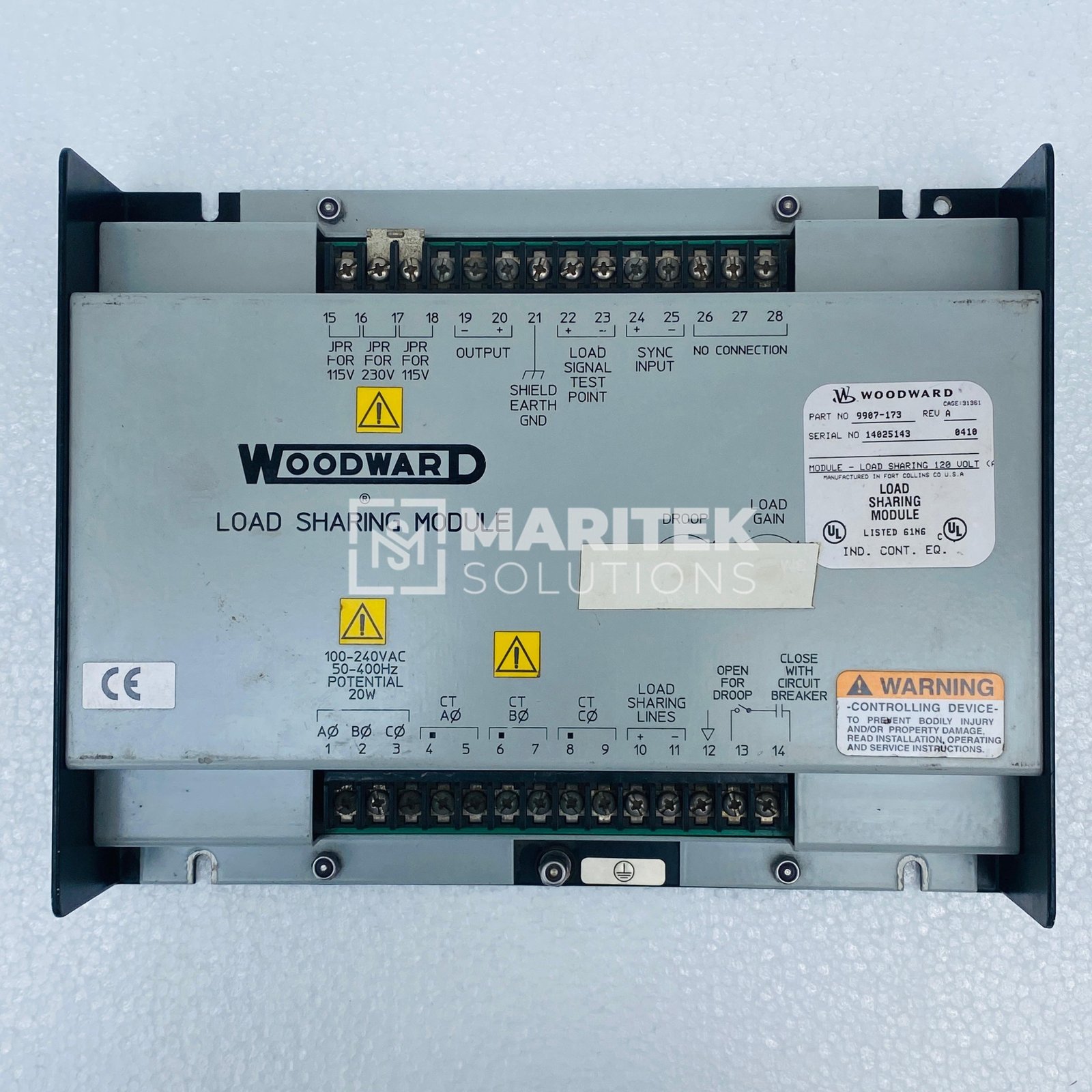 14. 9907-173 (5) Woodward 9907-173 load Sharing Module