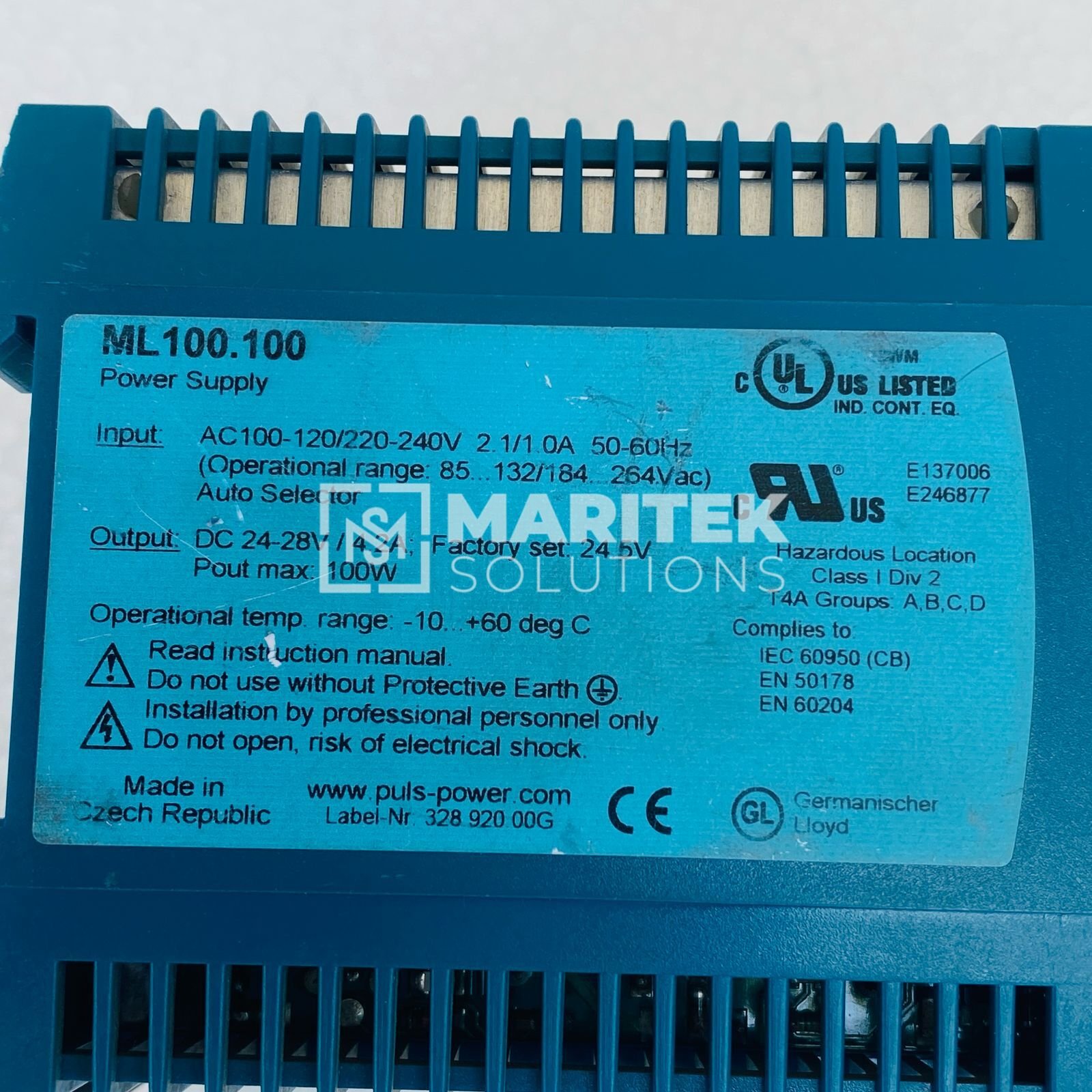 PULS ML100.100 DIN rail power supply unit