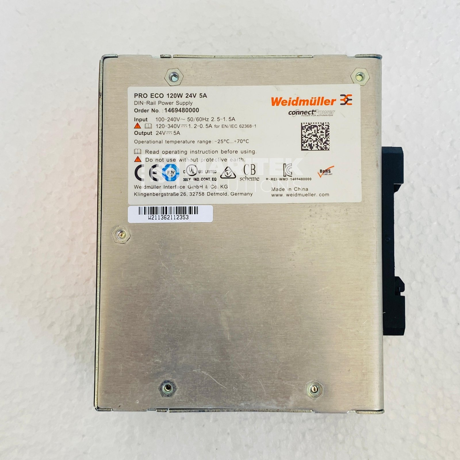 2. Pro Eco (4) Weidmuller 146980000 120W 24V 5A DIN rail mountin