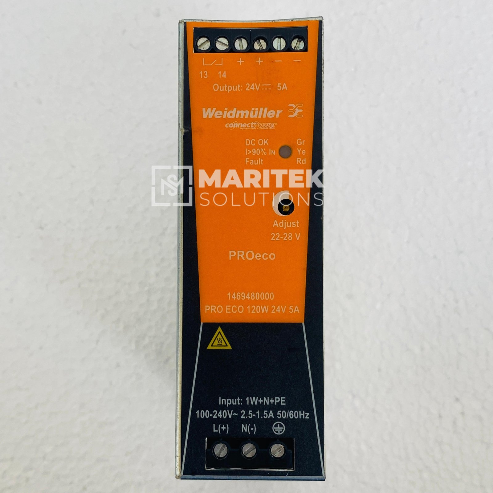 2. Pro Eco (5) Weidmuller 146980000 120W 24V 5A DIN rail mountin