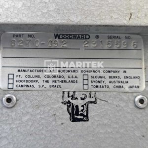 Woodward 8270-092 | EG-A Governor Control