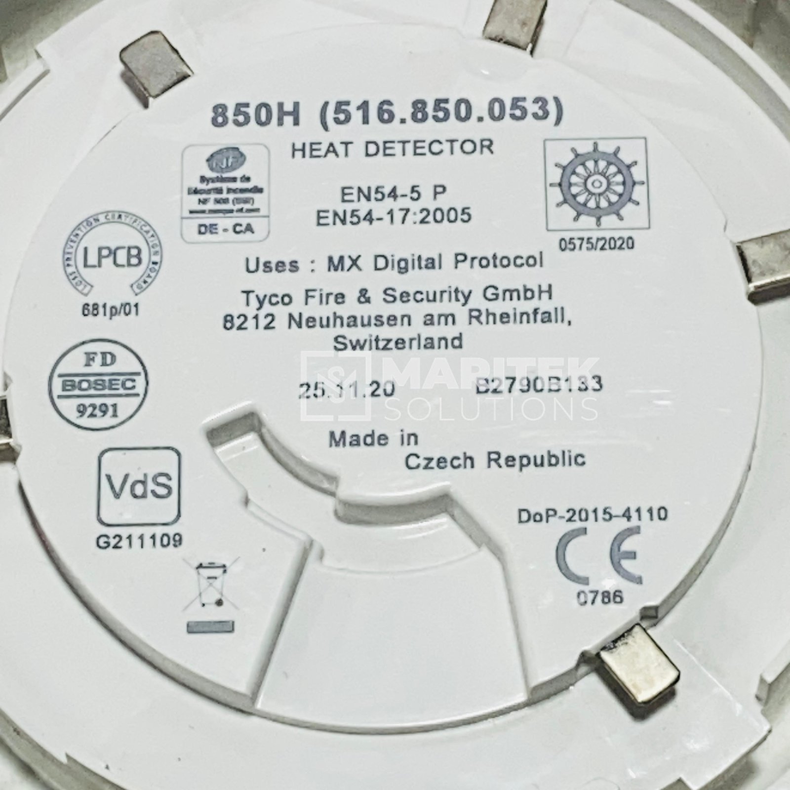 3. 850H – New (3) Tyco 850H Fire & Security Heat Detector (516.850.053)