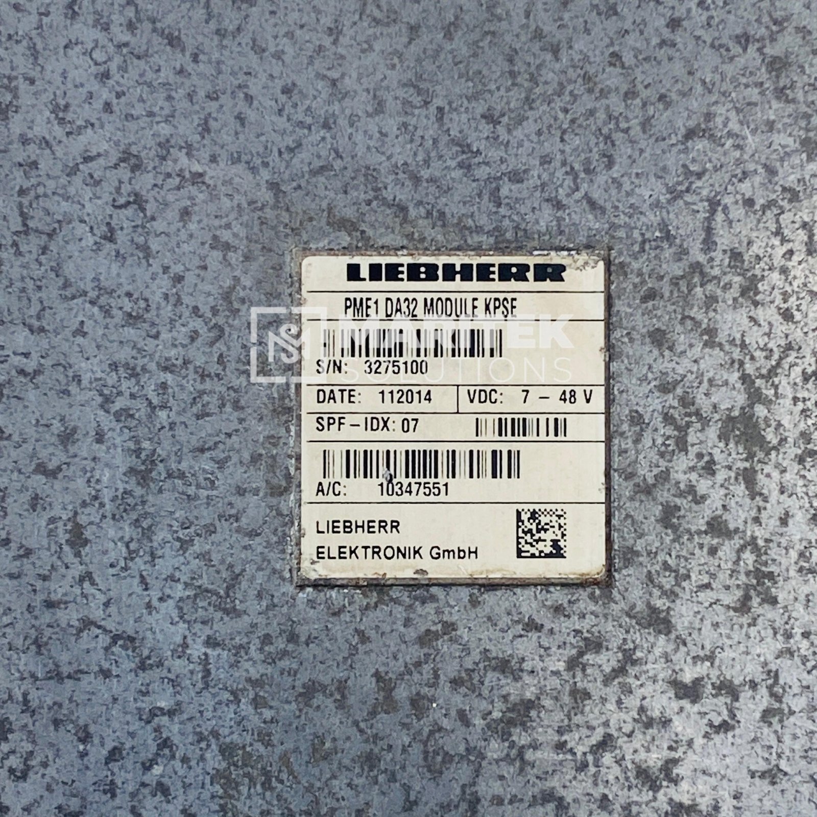 3. PME1 DA32 KPSE (2) Liebherr 10347551 PME1 DA32 Module KPSE Electronic control component