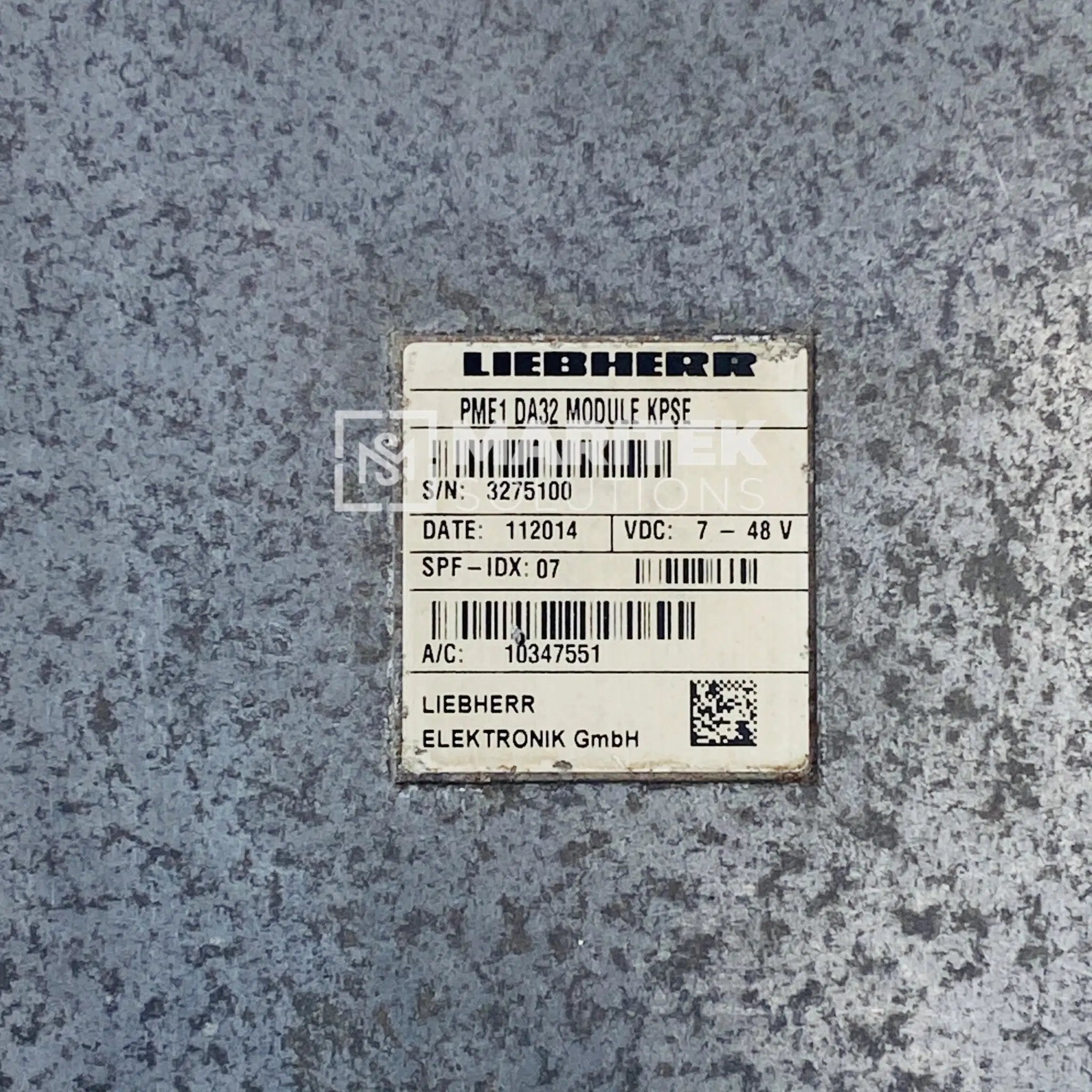 Liebherr 10347551 PME1 DA32 Module KPSE Electronic control component