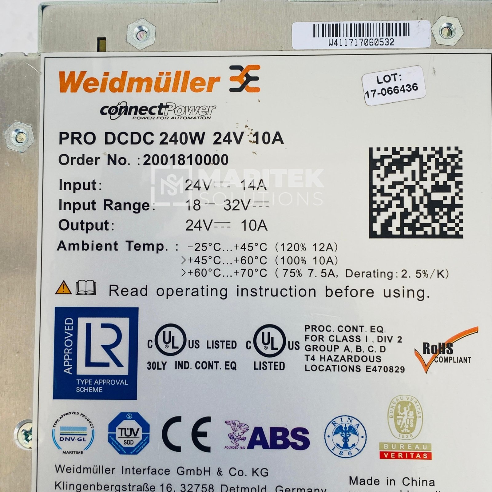 3. Pro DCDC (3) Weidmuller 2001810000 PRO DC-DC converter