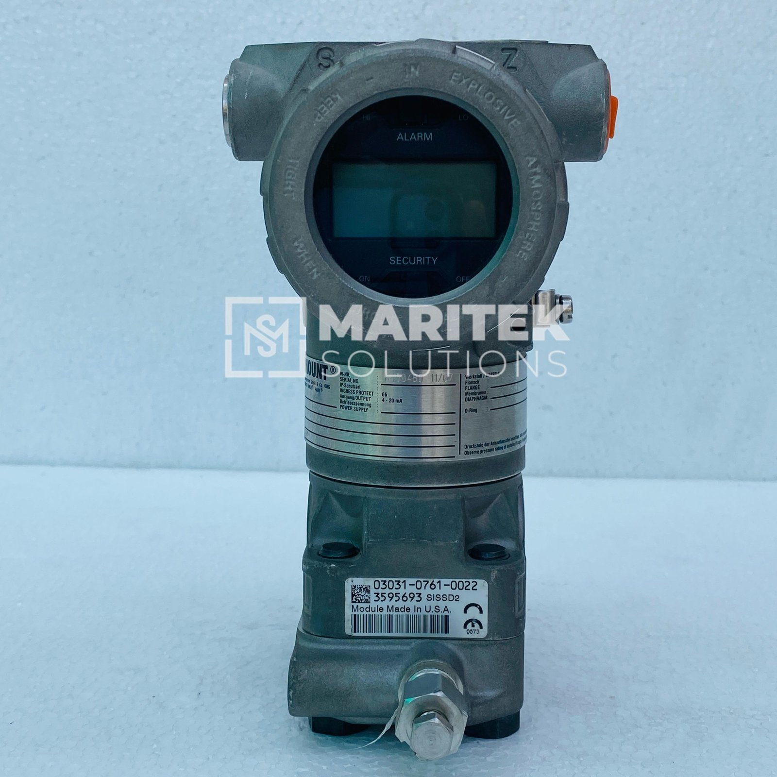 4. 3051CD2A22A1KB4I1L4M604 (3) Rosemount 3051CD2A22A1KB4I1L4M6Q4 Pressure Transmitter