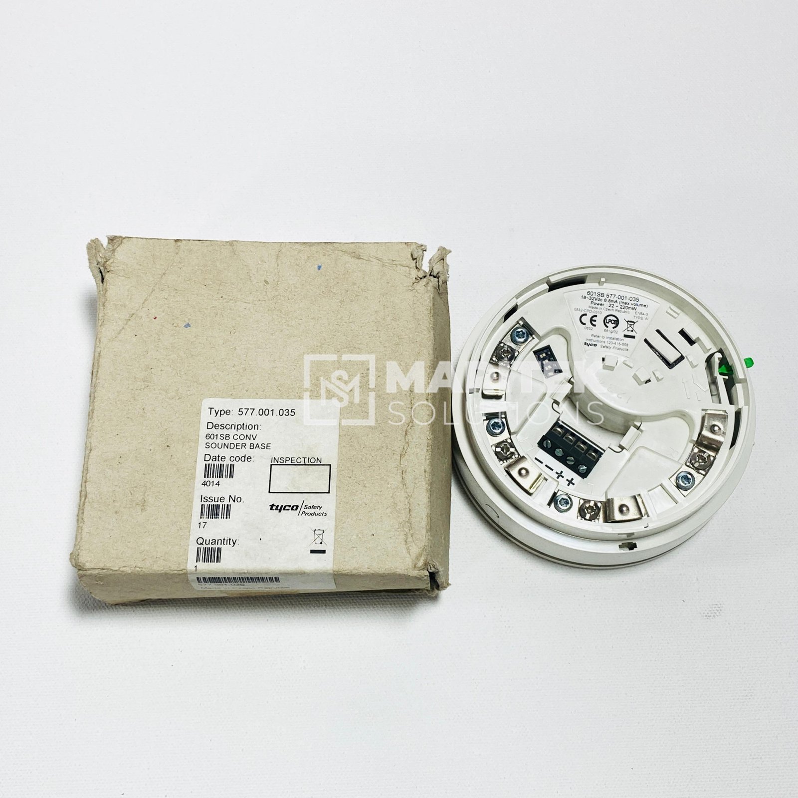 4. 601SB 577-001-035 (6) Tyco 601 SB Detector Base