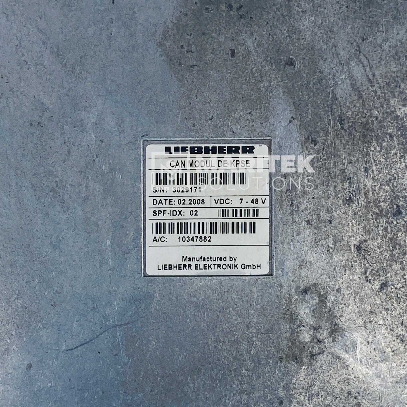 4. DE KPSE (1) Liebherr 10347882 CAN Module DE KPSE