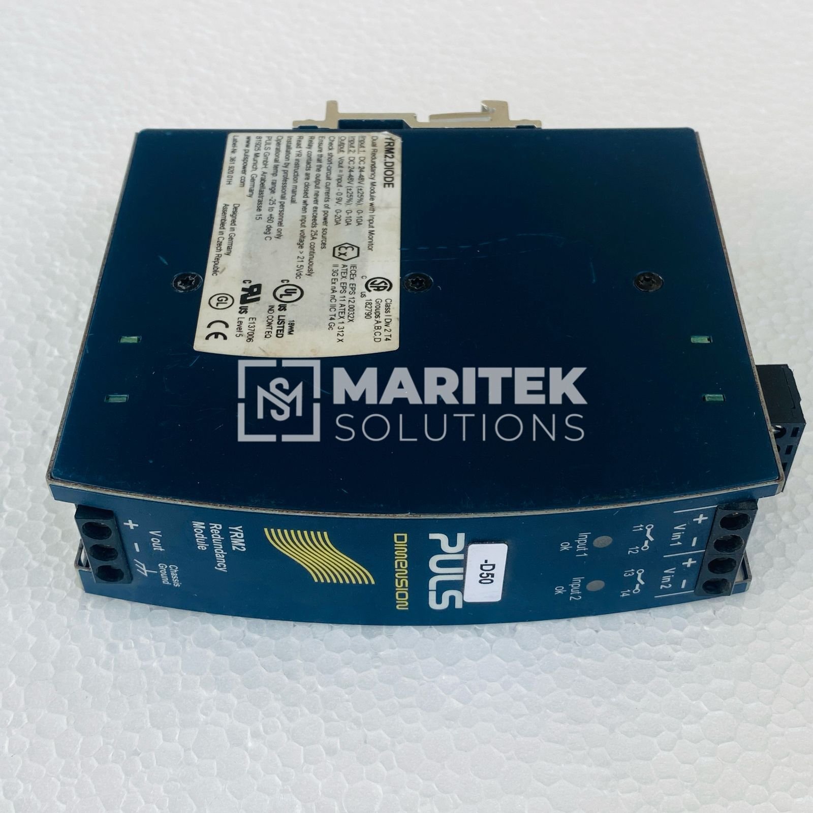 5. YRM2 (2) PULS YRM2.DIODE Dual Redundancy Module with Input Monitor