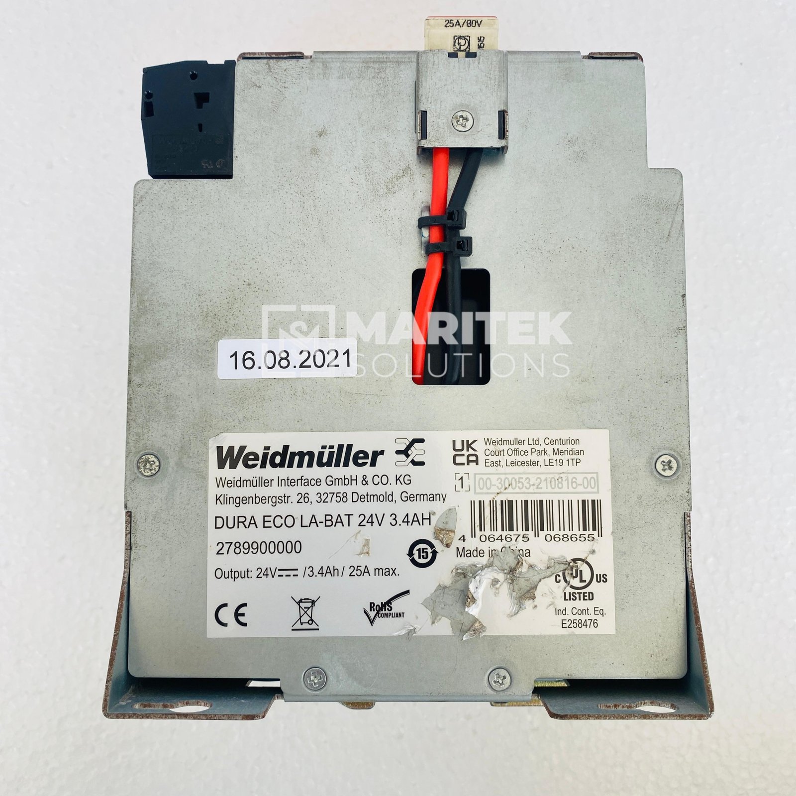 6. DURA ECO LA-BAT (1) Weidmuller 2789900000 24V 3.4AH Battery module