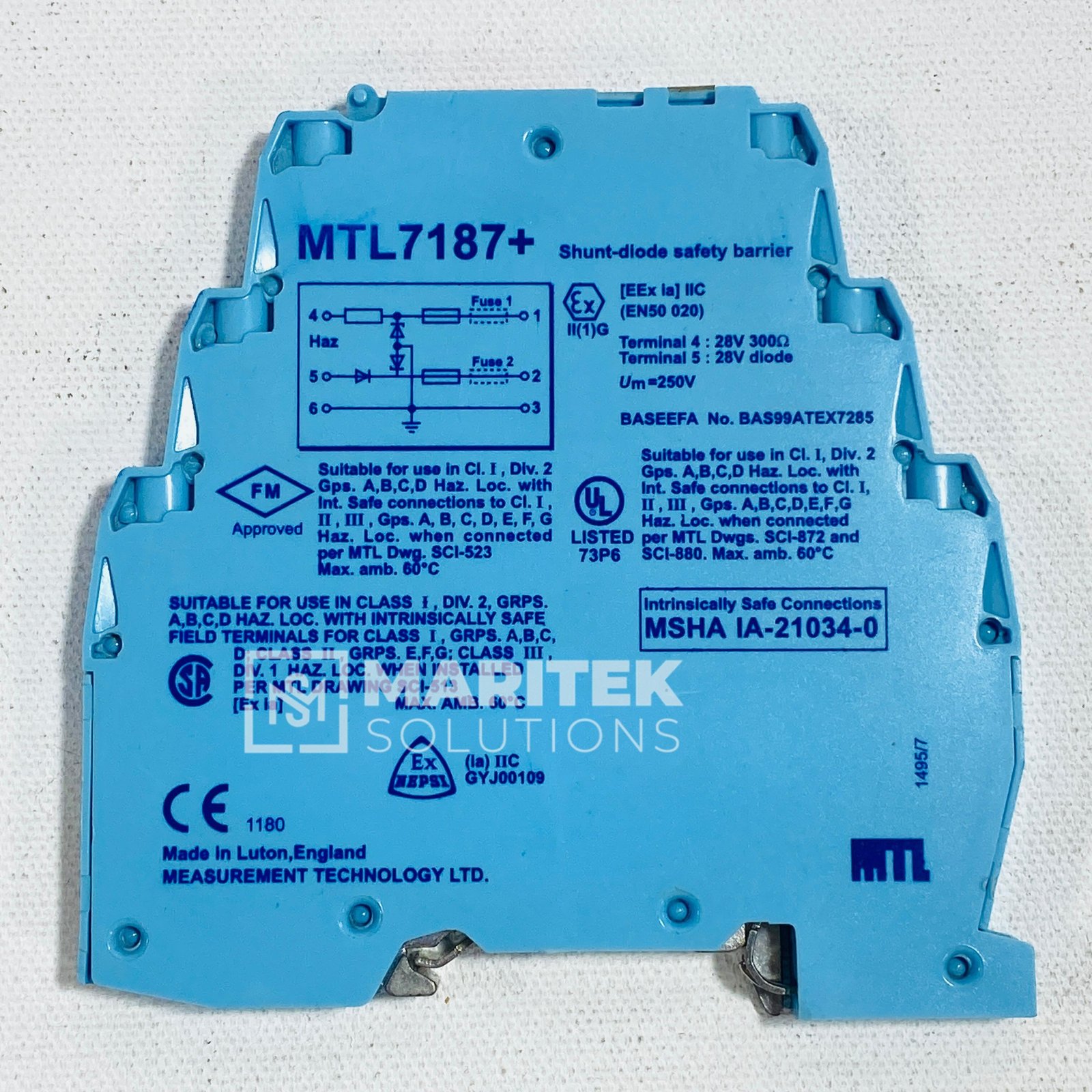 MTL 7187+ Shunt-diode safety barrier