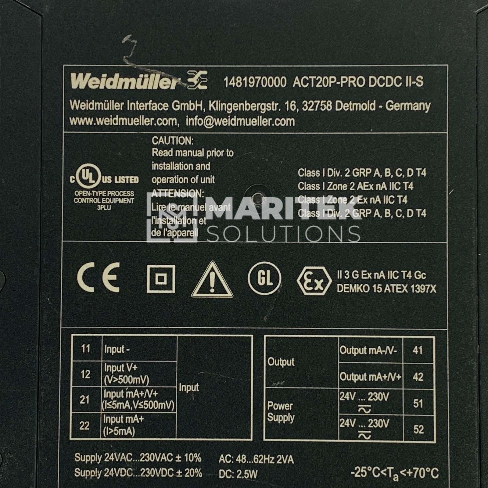 9. 1481970000 (3) Weidmuller 1481970000 Signal conditioner module