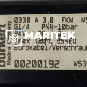 Burkert 0330A3,0 FKM MS G1/4 (10 Bar) Solenoid Valve