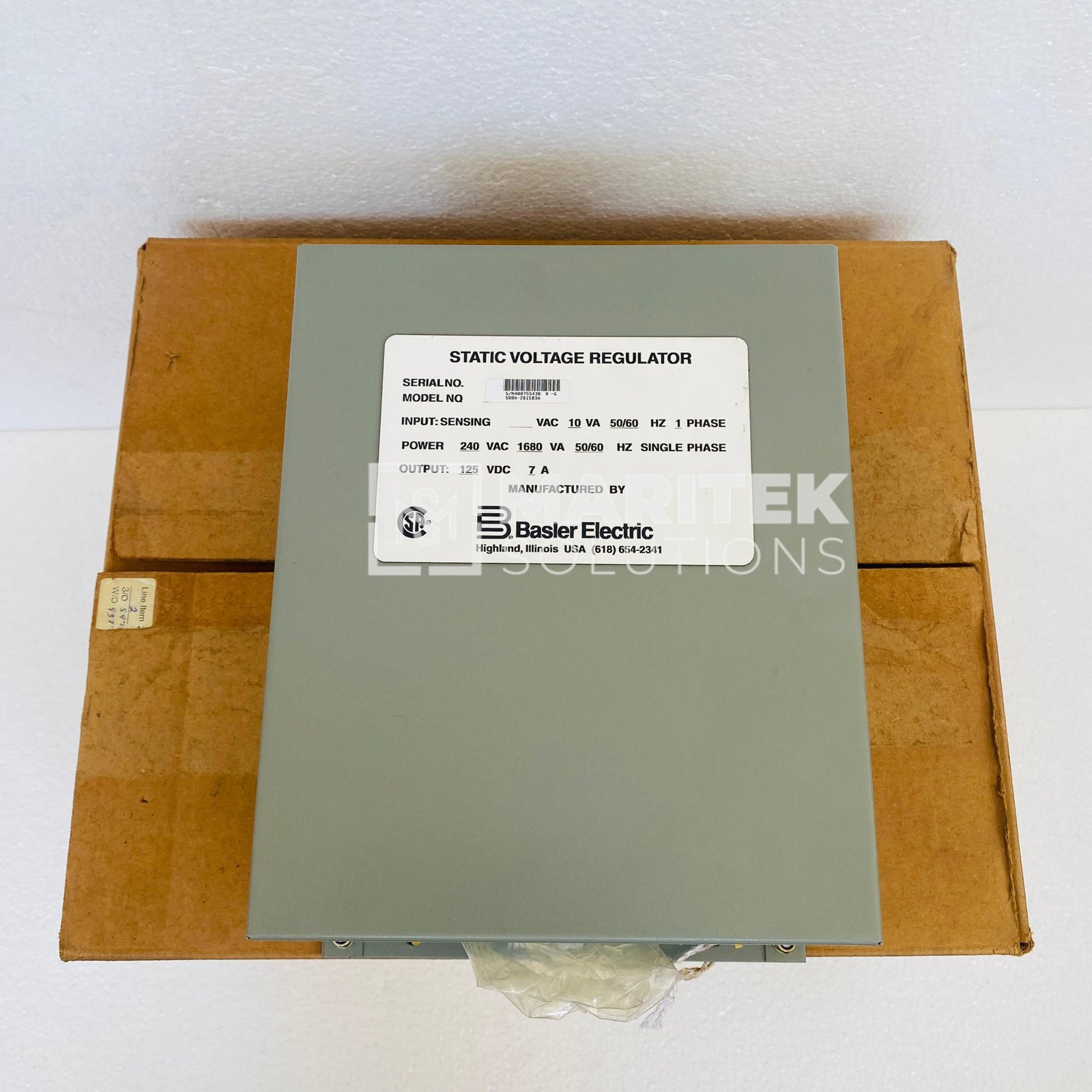 1. SR8A-2B15B3A (3) Basler Electric SR8A-2B15B3A Static Voltage Regulator