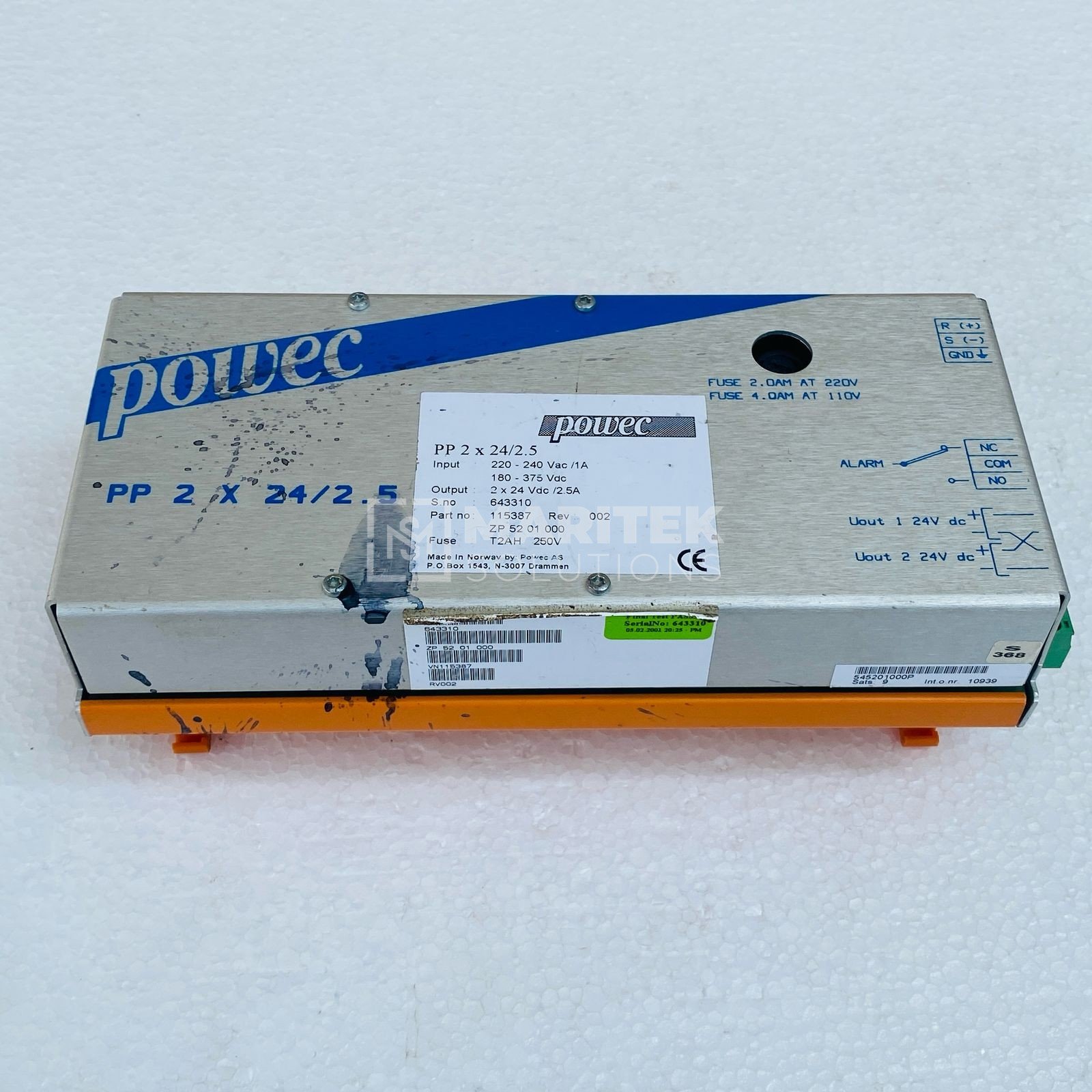 10. PP 2×242 (4) Powec PMP 2×24/2.5 Power supply rectifier module