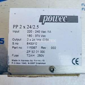 Powec PMP 2×24/2.5 Power supply rectifier module