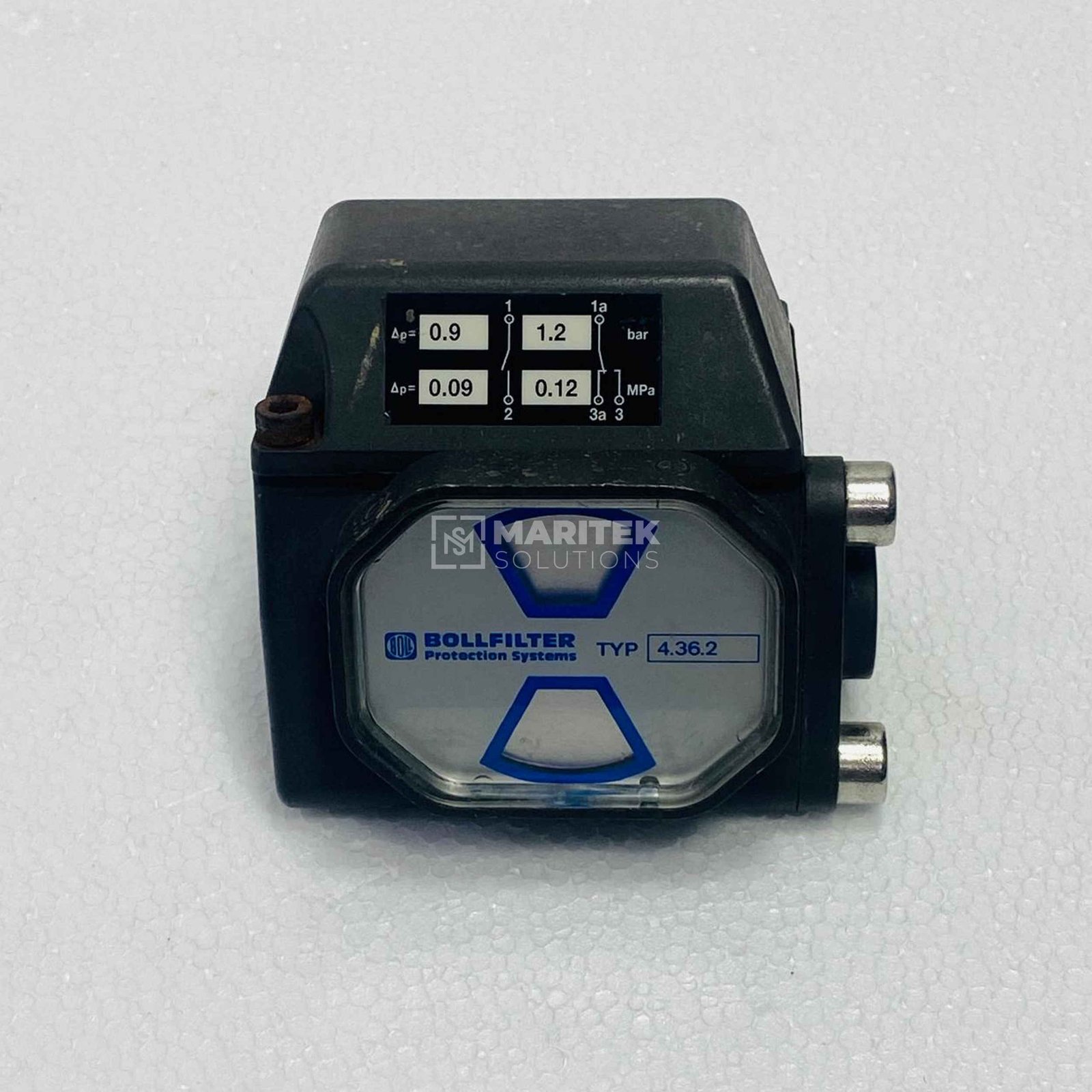 12. 4.36.2 Range 0.9 To 1.2 Bar, 0.09 To 0.12 Mpa (5) Bollfilter Protection Systems 4.36.2 Differential Pressure Indicator (Range 0.9TO1.2 BAR)