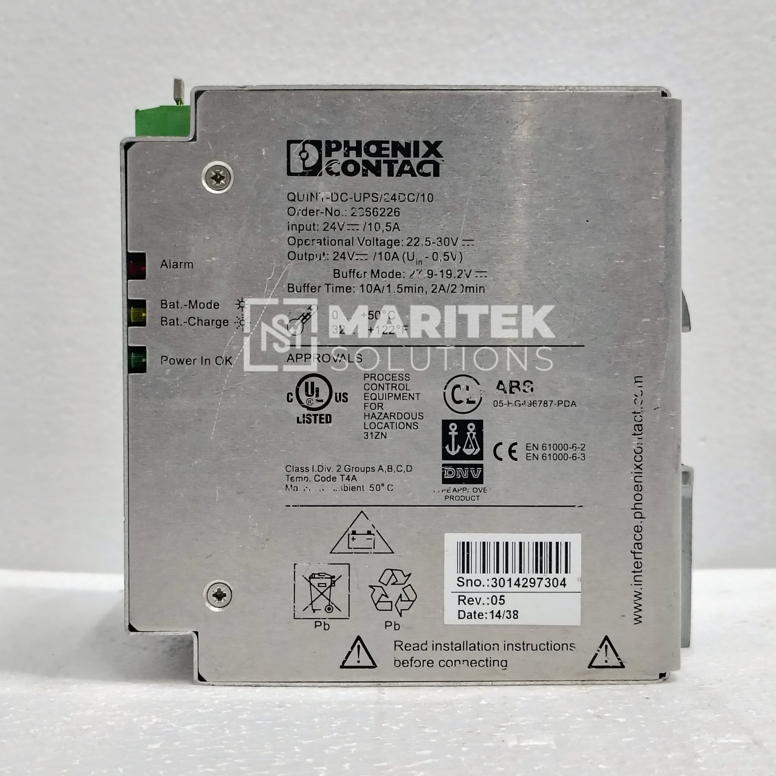 12. QUINT-DC-UPS-24DC-10 (3) Phoenix Contact QUINT-DC-UPS/24DC/10 (2866226) Uninterruptible Power supply