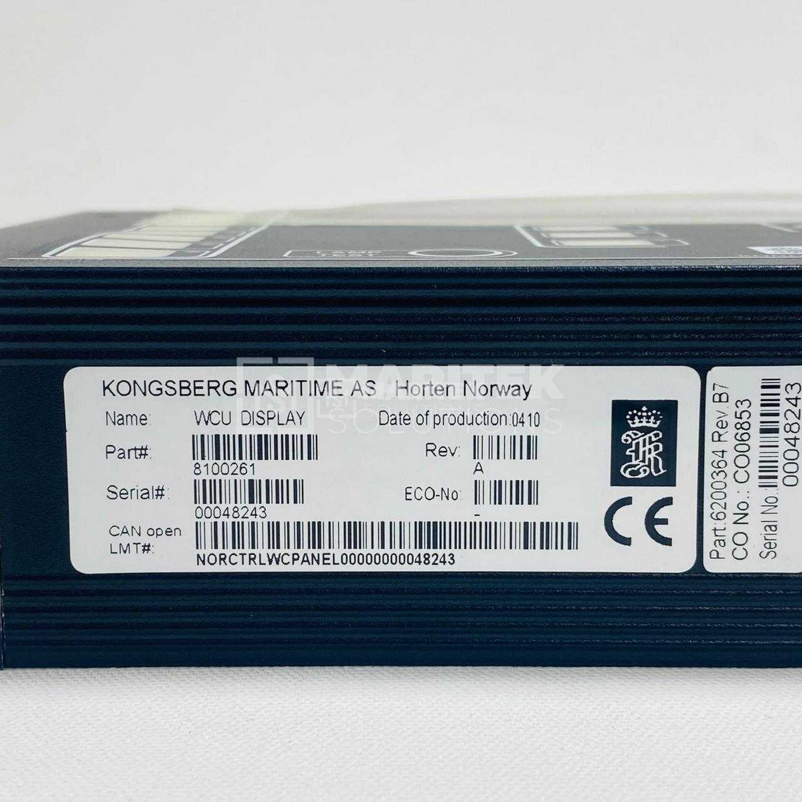 13. WCU 8100261 (New) (2) Norcontrol 8100261 Watch Cabin Unit (WCU) Display