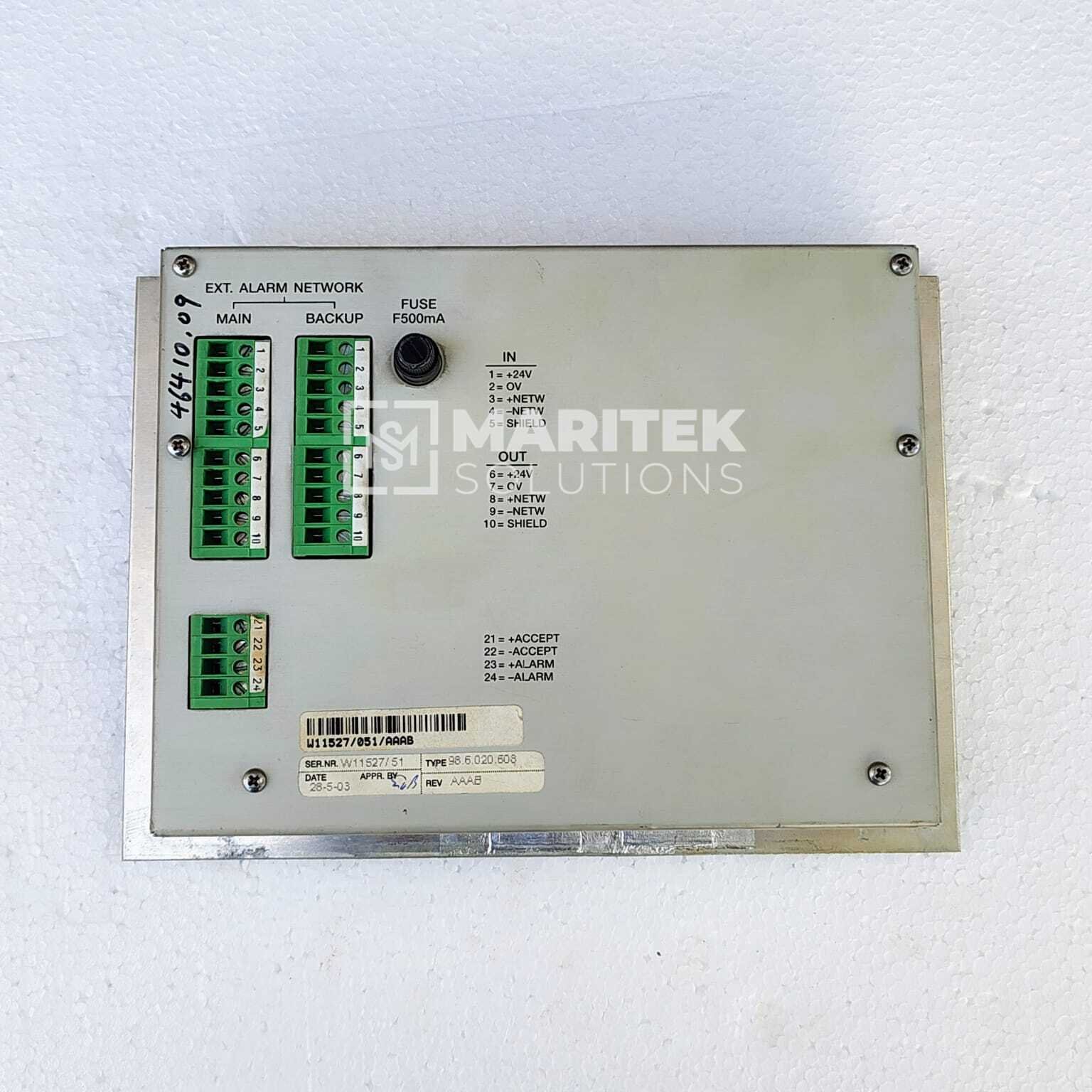 14. 98.6.020.608 (4) Praxis Automation (98.6.020.608) Flush Mount Trackball Control Panel