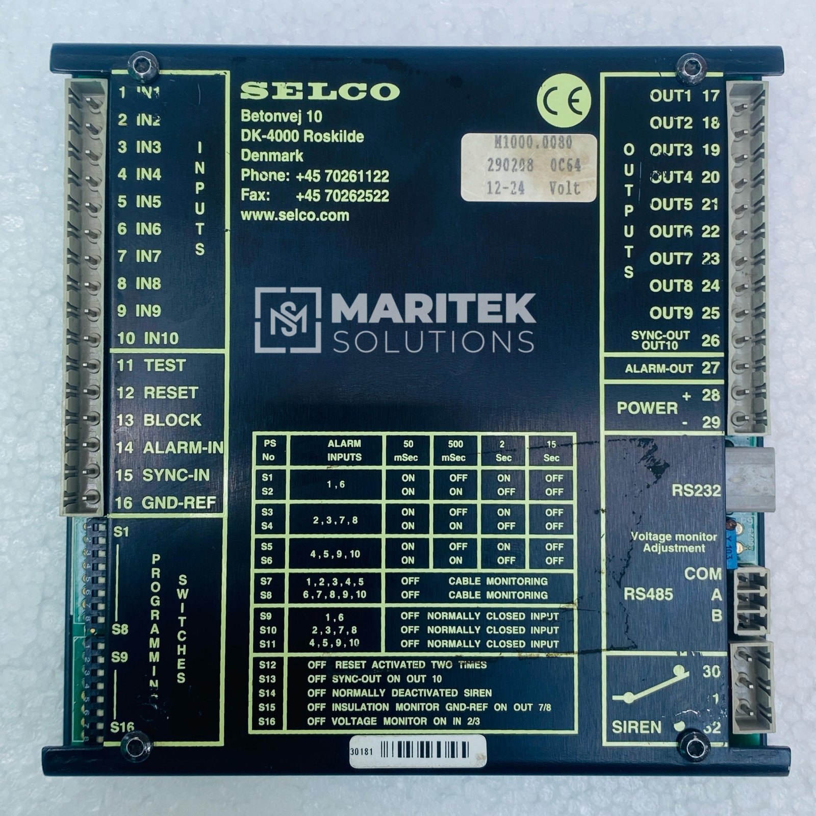 Selco M1000-080 Alarm annunciator