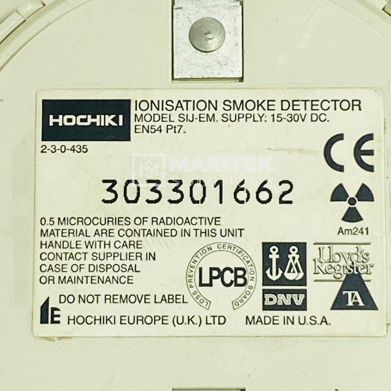 14. SIJ-EM (New) (2) Hochiki SIJ-EM Ionisation smoke detector