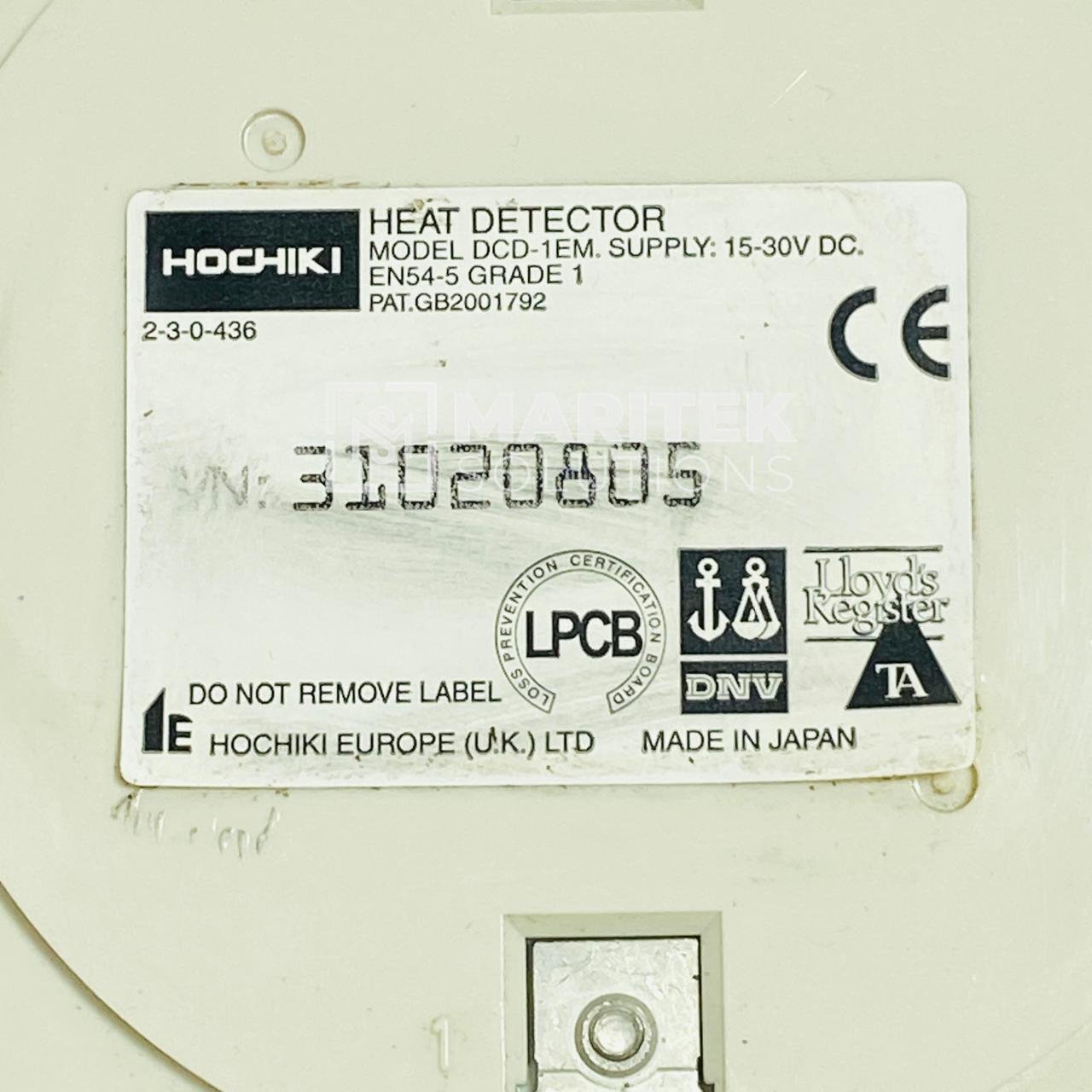 17. DCD-1EM (New) (2) Hochiki DCD-1EM Conventional heat detector