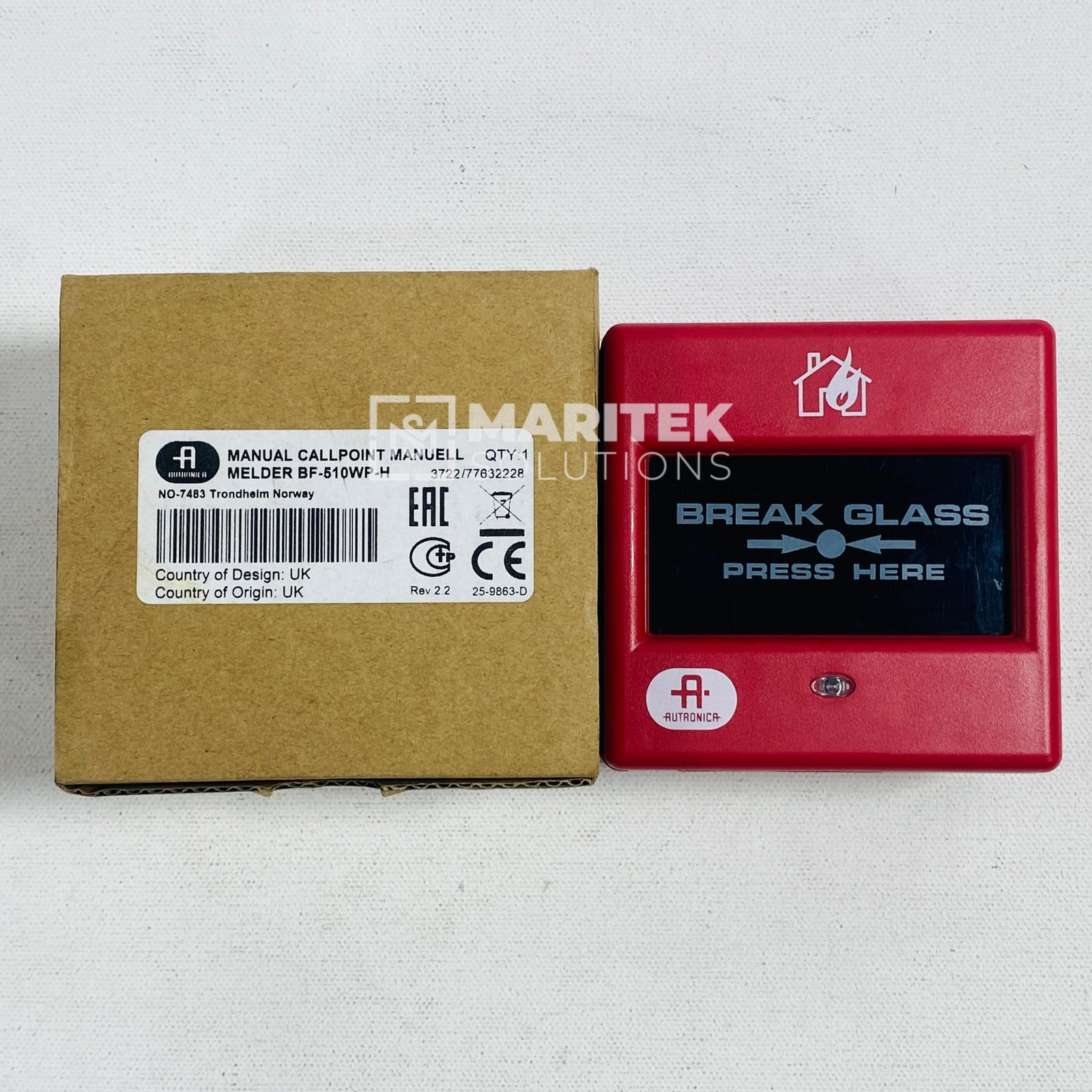 18. BF-501WP-H (1) Autronica BF-510WP-H Weatherproof addressable MCP